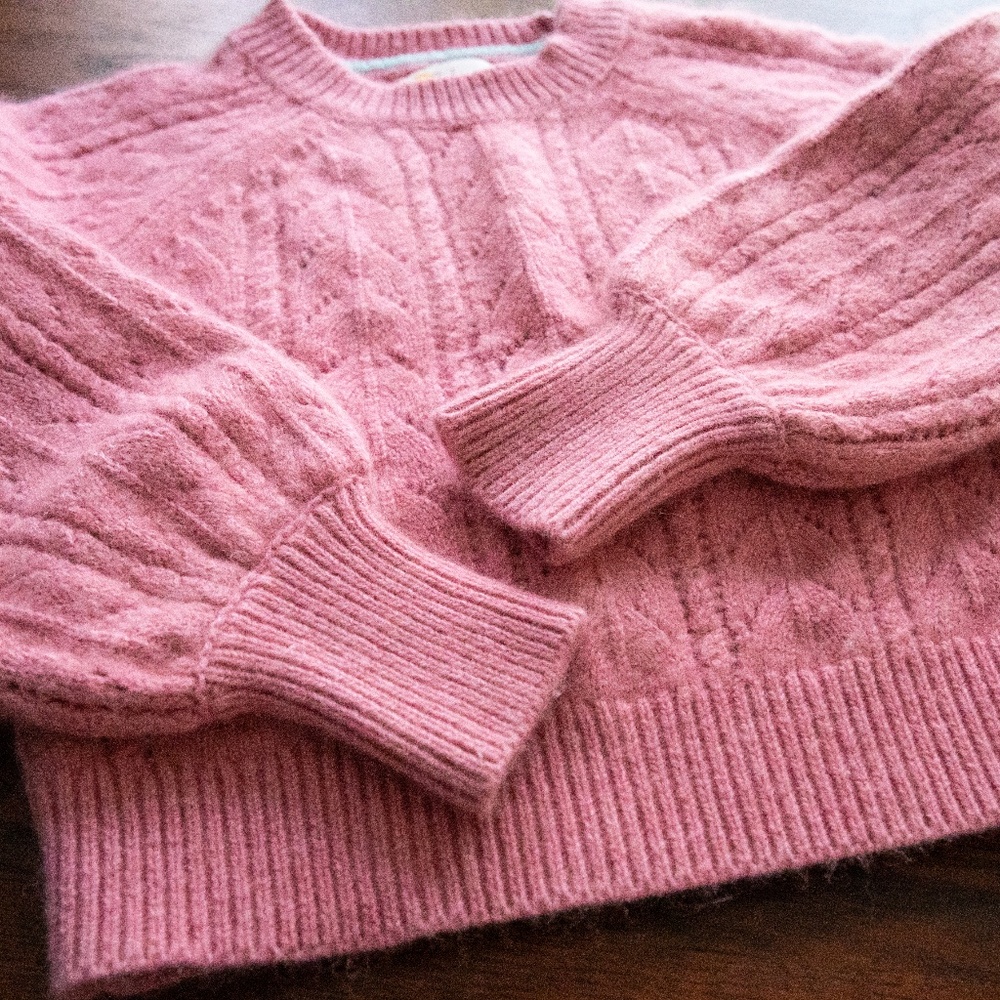 Boden Girls Pointelle Sweater